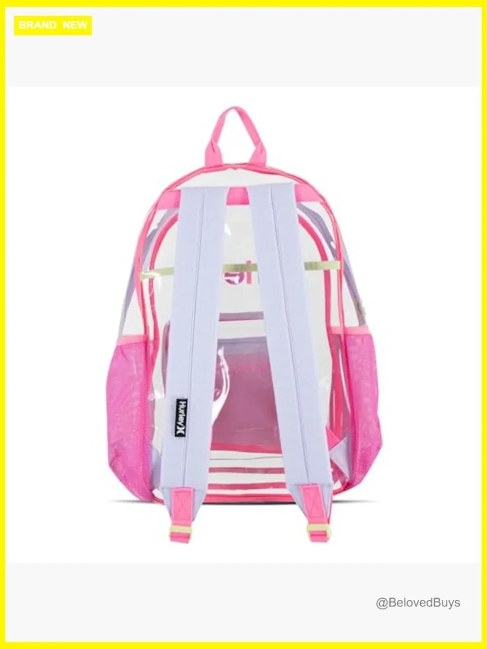 Clear Backpack with Zipper Closure and Adjustable Straps